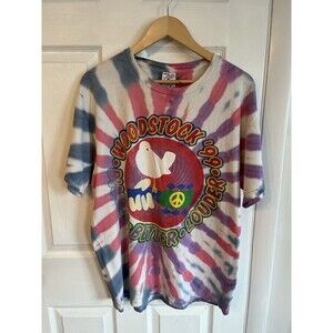 Vintage Original Woodstock '99 Concert Tie Dye T-shirt L Rome NY